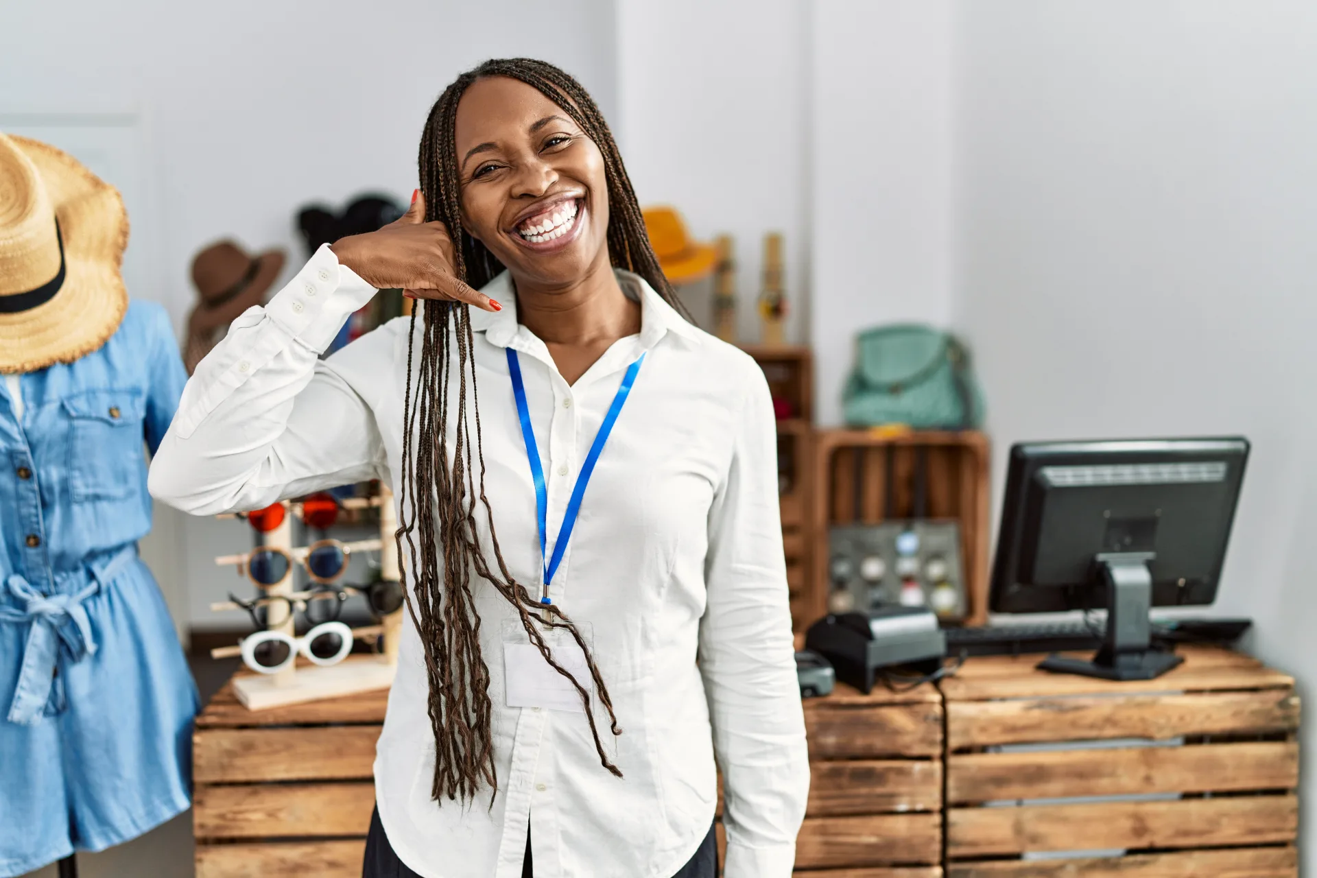 Local retail manager ready to help customers